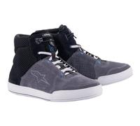 Alpinestars Chrome Air Motorcycle Motorbike Shoes Black / Cool Grey / Blue