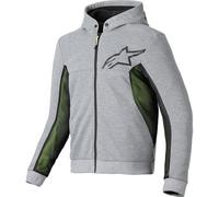 Alpinestars Chrome Air Sport Motorcycle Zip Hoodie, black-grey-yellow, size 2XL for Men