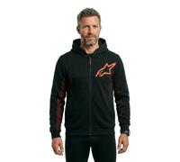 Alpinestars Chrome Air Sport Motorcycle Zip Hoodie, black/neon red, size XL