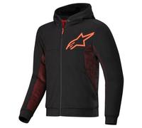 Alpinestars Chrome Air Sport Motorcycle Zip Hoodie, black-red, size L for Men