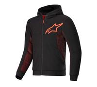 Alpinestars Chrome Air Sport Motorcycle Zip Hoodie, black-red, size XL for Men