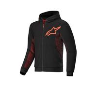 Alpinestars Chrome Air Sport Motorcycle Zip Hoodie, black/neon red, size S