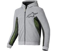 Alpinestars Chrome Air Sport Motorcycle Zip Hoodie, light grey/black/neon yellow, size S