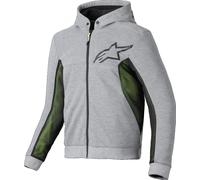 Alpinestars Chrome Air Sport Motorcycle Zip Hoodie, light grey/black/neon yellow, size XL