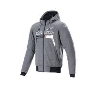 Alpinestars Chrome Ignition Hoodie Motorcycle - Melange Dark Grey / White