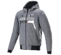 Alpinestars Chrome Ignition Hoodie Motorcycle - Melange Dark Grey / White