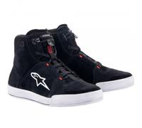 Alpinestars Chrome Motorcycle Riding Shoes - Black / Cool Grey / Red Fluo