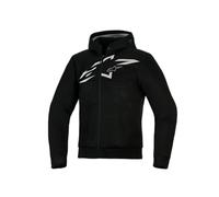 Alpinestars Chrome Superairflow Hoodie Men's, Motorcycle Riding Commuter, Breathable 3D Mesh, Nucleon Flex Plus Armor - L, Black/White