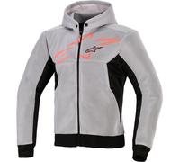 Alpinestars Chrome Superairflow Motorcycle Zip Hoodie, black-grey-red, size S for Men