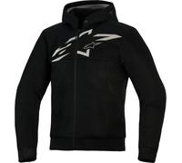 Alpinestars Chrome Superairflow Motorcycle Zip Hoodie, black-grey-white, size L for Men