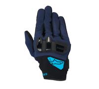Alpinestars Chrome V2 Motorbike Gloves Dark Blue / Hawaiian Ocean