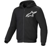 Alpinestars Motorcycle Hoodie Chrome V2 Sport – Reinforced, CE-Certified Armor – Black/White L