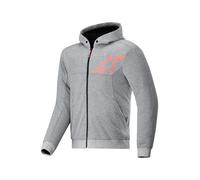 Alpinestars Chrome V2 Sport Motorcycle Zip Hoodie, grey/red, size XL