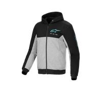 Alpinestars Chrome V2 Duo Sport Motorcycle Zip Hoodie, black-grey-blue, size 2XL for Men