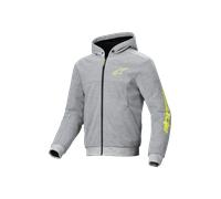 Alpinestars Chrome V2 Sport Motorcycle Zip Hoodie, grey-yellow, size 5XL for Men