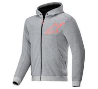 Alpinestars Chrome V2 Sport Motorcycle Zip Hoodie, grey-red, size 2XL for Men