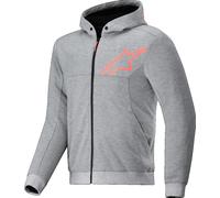 Alpinestars Chrome V2 Sport Motorcycle Zip Hoodie, grey-red, size 4XL for Men