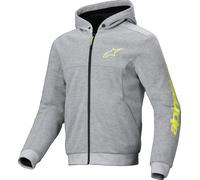 Alpinestars Chrome V2 Sport Motorcycle Zip Hoodie, grey/yellow, size 3XL
