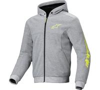 Alpinestars Chrome V2 Sport Motorcycle Zip Hoodie, grey/yellow, size 4XL