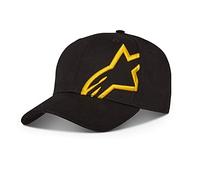Alpinestars, Corp Snap 2 Hat, Baseball Cap, Black/Gold, Os, Unisex-Adult One Size