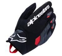 Alpinestars Durack Motorbike Motorcycle Gloves - Black / Deep Grey / Bright Red
