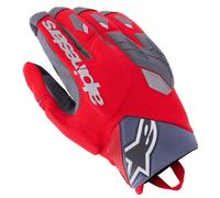 Alpinestars Durack Short Adventure Dual Sport Motorcycle Gloves Bright Red Grey