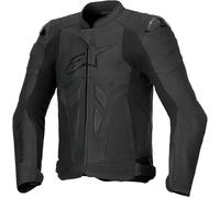 Alpinestars Dusk Airflow Leather Motorcycle Jacket - Black/Black 31005251100