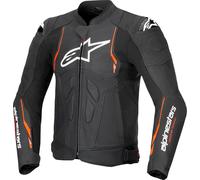 Alpinestars Dusk Airflow perforated Motorcycle Leather Jacket, black-red, size 46 for Men