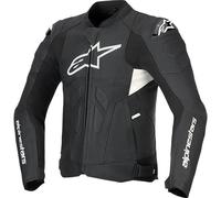 Alpinestars Dusk Airflow perforated Motorcycle Leather Jacket, black-white, size 54 for Men
