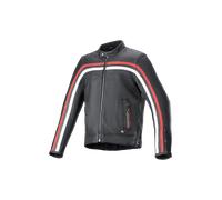 Alpinestars Dyno Motorcycle Leather Jacket, black-white-red, size S for Men
