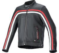 Alpinestars Dyno Motorcycle Motorbike Leather Jacket Black / Red