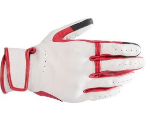 Alpinestars Dyno perforated Motorcycle Gloves, white/black/red, size L