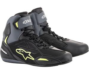Alpinestars Faster-3 DryStar Motorcycle Shoes, black-grey-yellow, size 44 for Men
