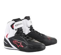 Alpinestars Faster-3 Motorcycle Shoes, black-white-red, size 46