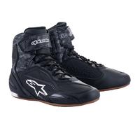 Alpinestars Faster-3 Motorcycle Motorbike Shoes - Black/Dark Grey/Gum