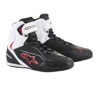 Alpinestars Faster-3 Motorcycle Motorbike Shoes Black White Red