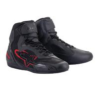 Alpinestars Faster-3 Ride Knit Motorcycle Motorbike Shoes - Black/Dark Grey/Brig