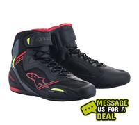 Alpinestars Faster-3 Ride Knit Shoes - Black/Red/Flo Yellow