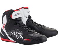 Alpinestars Faster 3 Rideknit Motorcycle Shoes, black/white/red, size 10,5 (43,5)