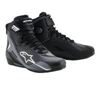 Alpinestars Faster-4 Drystar Motorcycle Boots Shoes - Black / Cool Grey / White