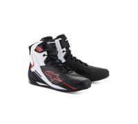 Alpinestars Faster-4 Motorcycle Shoes, black-white-red, size 47 for Men