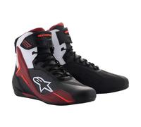 Alpinestars Faster-4 Motorcycle Motorbike Shoes Black White Dark Red
