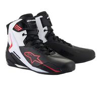 Alpinestars Faster-4 Motorcycle Motorbike Shoes Black White Red