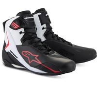 Alpinestars Faster-4 Motorcycle Shoes, black-white-red, size 45 for Men