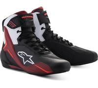 Alpinestars Faster-4 Motorcycle Shoes, black-white-red, size 47 for Men