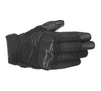 Alpinestars Faster Summer Lightweight Leather Textile Motorcycle Gloves Black