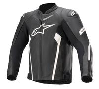 Alpinestars Faster V2 Leather Motorcycle Jacket Black White