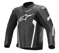 Alpinestars Faster V2 Motorcycle Motorbike Leather Jacket Black / White