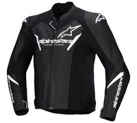 Alpinestars Faster V3 Airflow Leather Jacket Motorcycle Black / White