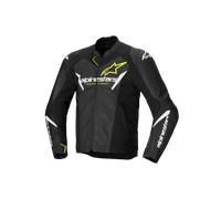 Alpinestars Faster V3 Airflow perforated Motorcycle Leather- / Textile Jacket, black-yellow, size 50 for Men